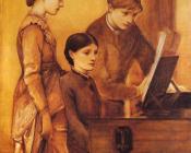 Portrait Group Of The Artists Family - 爱德华·科莱·伯恩·琼斯